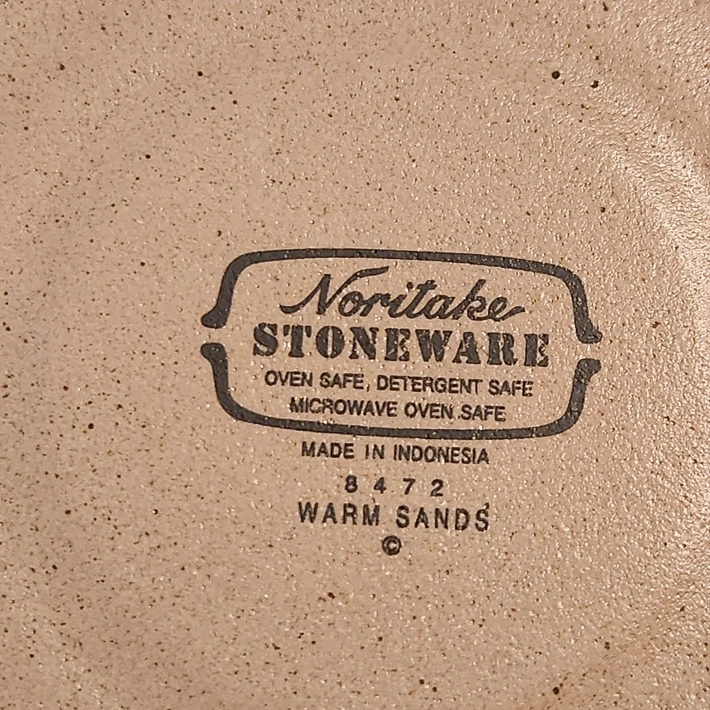 2 Noritake Warm Sands Soup Pasta Bowls  Vintage Stoneware, Oven & Microwave Safe - Picture 7 of 8